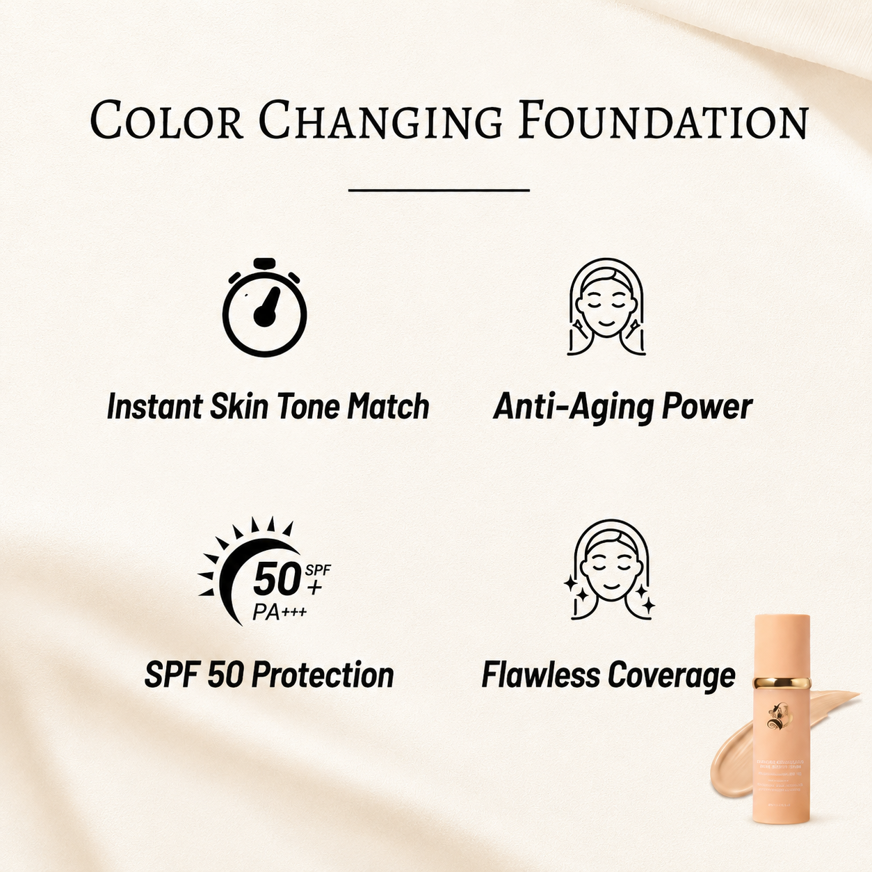 Pureyan Biomimic Foundation 4 in 1 - Light Spectrum, Liquid Foundation for Flawless(100% Authenticity Guaranteed)