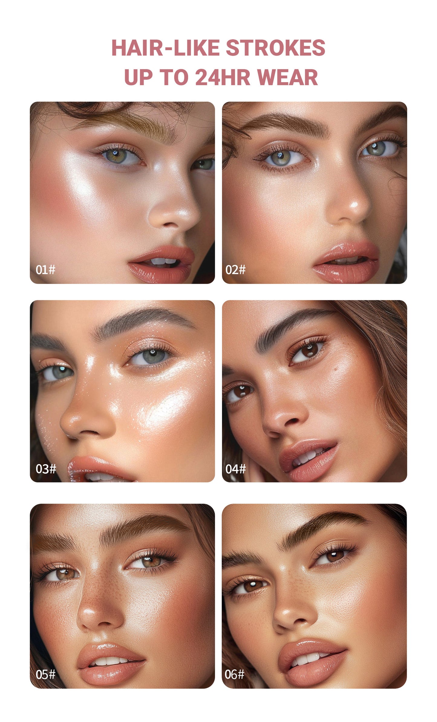 Pureyan New Waterproof Micro-Fork Eyebrow Pencil, Long-Lasting Brow Pen for Natural Hair-Like Strokes