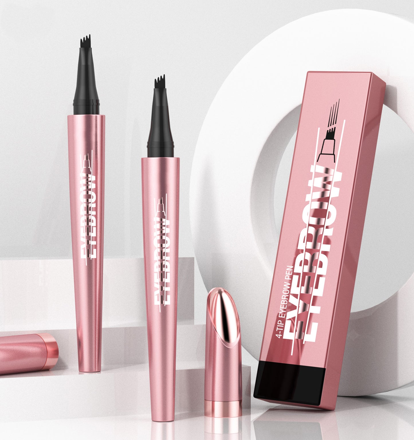 Pureyan New Waterproof Micro-Fork Eyebrow Pencil, Long-Lasting Brow Pen for Natural Hair-Like Strokes