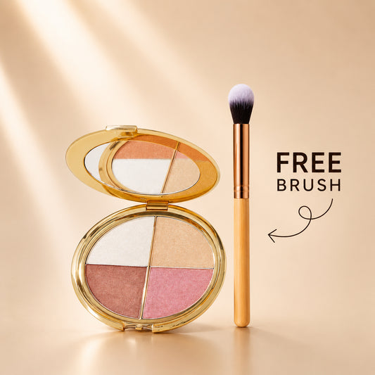 Golden Hour Glow Palette& cheek palette - eyeshadow and highlighter makeup