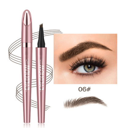 Pureyan New Waterproof Micro-Fork Eyebrow Pencil, Long-Lasting Brow Pen for Natural Hair-Like Strokes