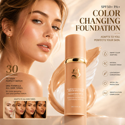 Pureyan  Biomimic Foundation 4 in 1 - Light Spectrum, Liquid Foundation for Flawless（100% Authenticity Guaranteed）