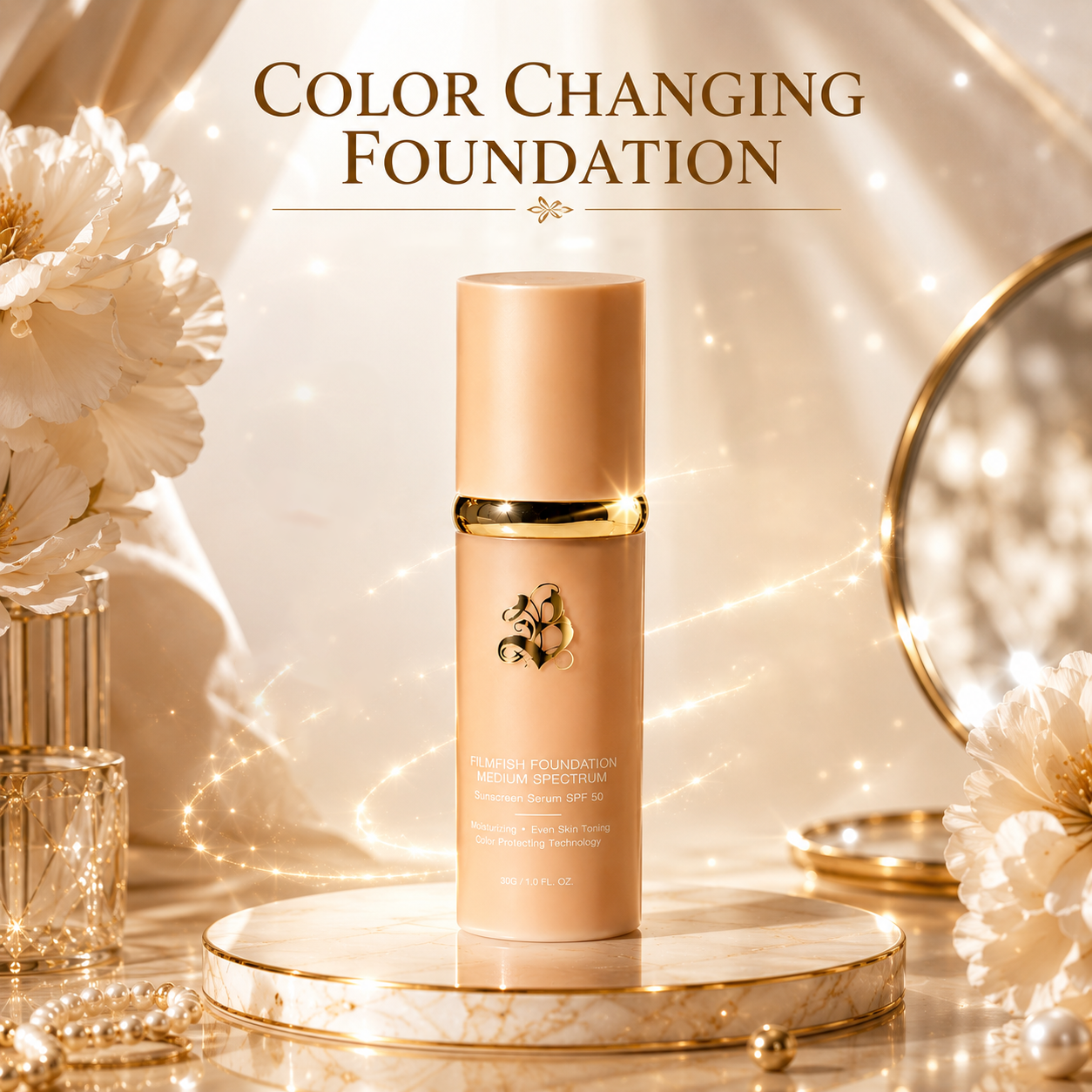 Pureyan  Biomimic Foundation 4 in 1 - Light Spectrum, Liquid Foundation for Flawless（100% Authenticity Guaranteed）